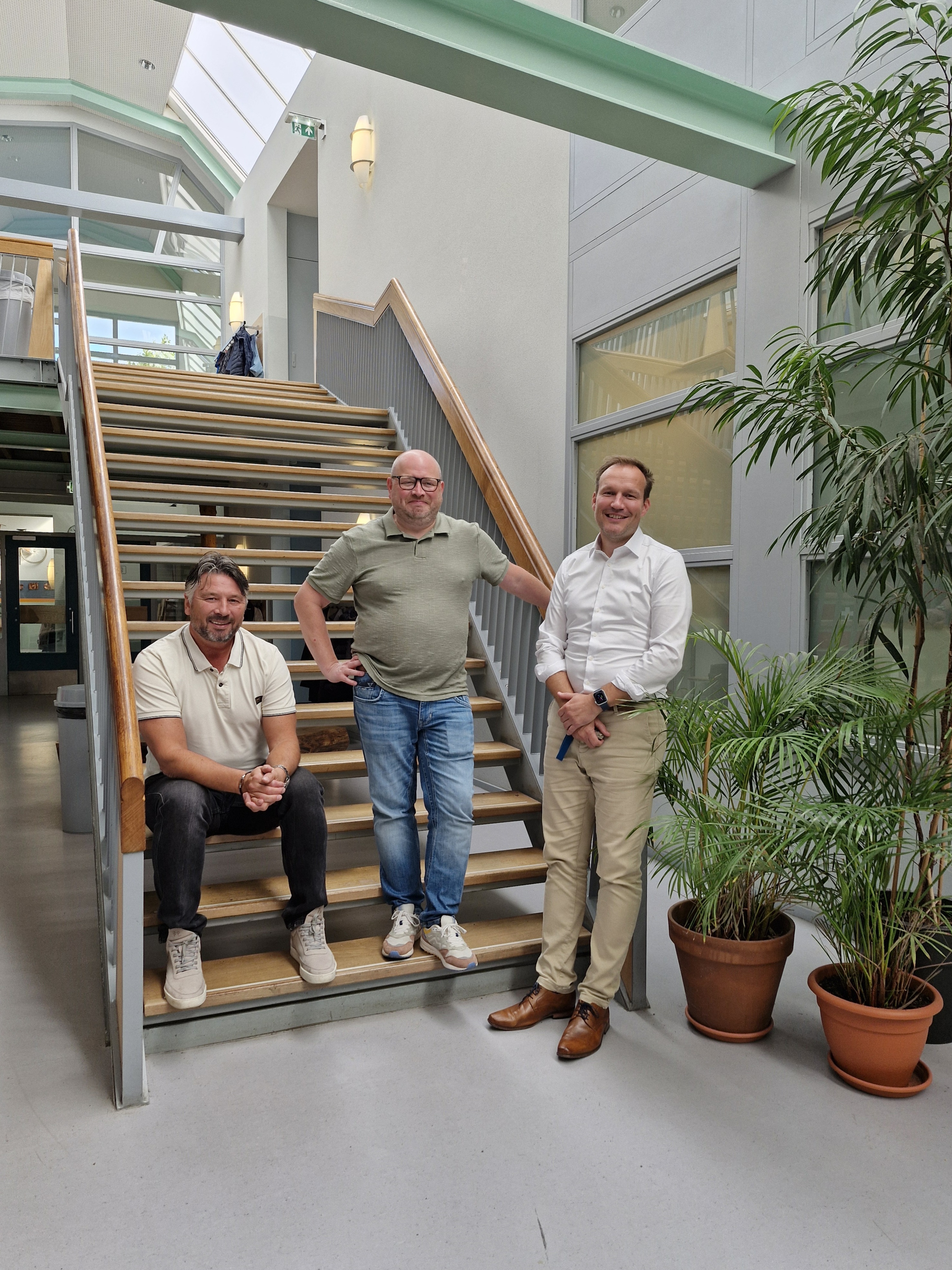 Vlnr Eloy van Zanten Phillip Spencer Davies en Peter Stam